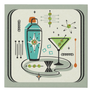 Atomic Martini ©studioxtine Faux Canvas Print