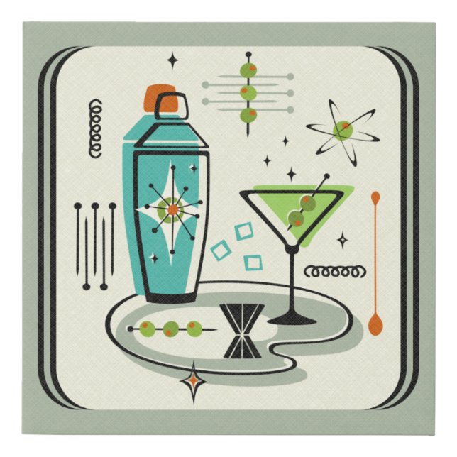 Atomic Martini ©studioxtine Faux Canvas Print (Front)