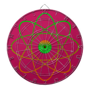 Atomic Metal Cage Dartboard,Pink Dartboard With Darts