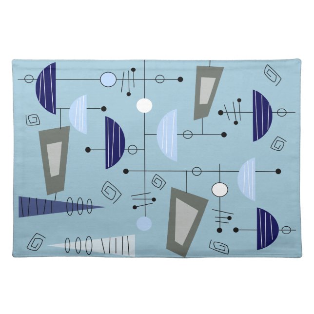 Atomic Mid-Century Abstract Placemats #37 (Front)