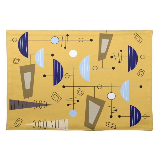 Atomic Mid-Century Abstract Placemats #39 (Front)