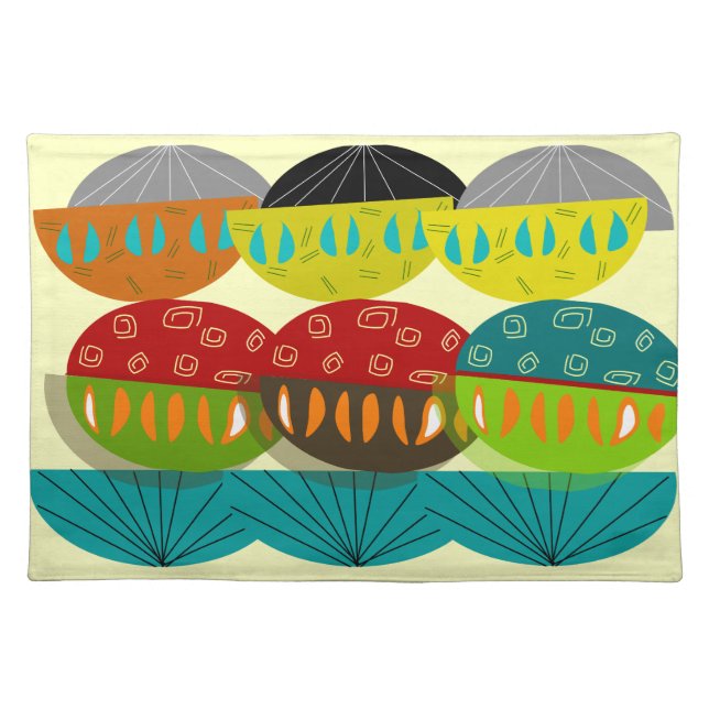 Atomic Mid-Century Abstract Placemats #881 (Front)