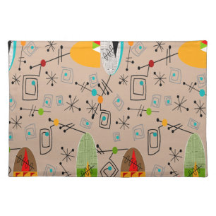 Atomic Mid-Century Abstract Placemats #885