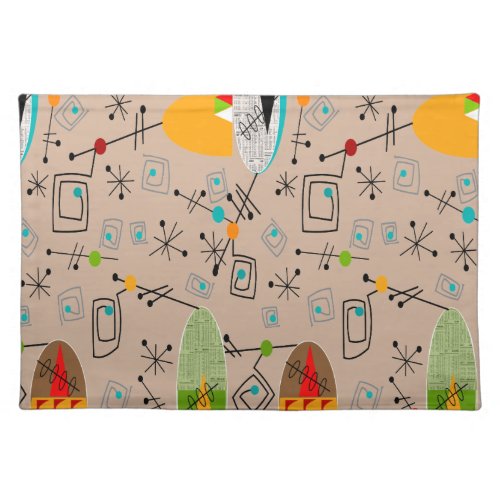 Atomic Mid_Century Abstract Placemats 885