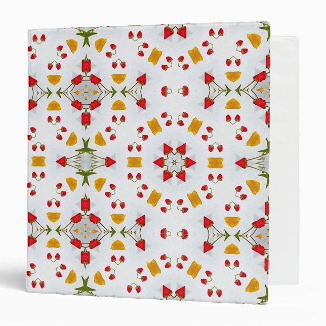 Atomic Mid Century Flower Vintage 3 Ring Binder (Front/Inside)