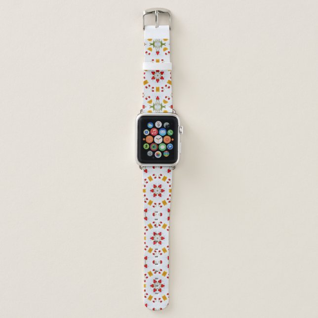 Atomic Mid Century Flower Vintage Apple Watch Band (Front)