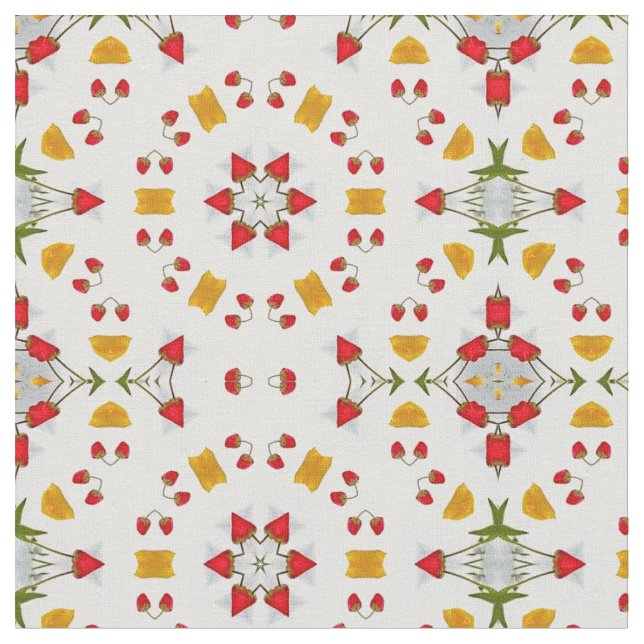 Atomic Mid Century Flower Vintage Fabric (Close Up)