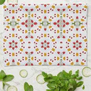 Atomic Mid Century Flower Vintage Kitchen Towel