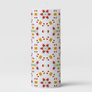 Atomic Mid Century Flower Vintage Pillar Candle