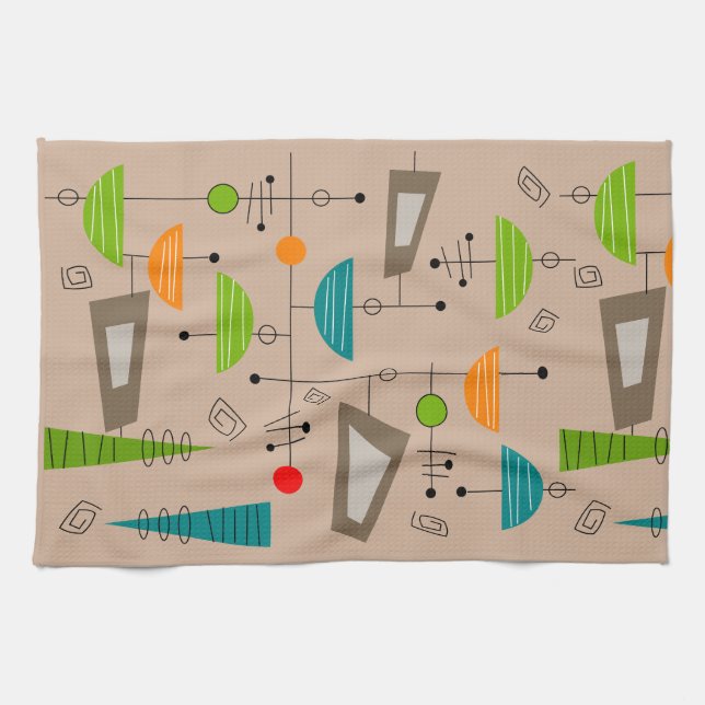 Atomic Mid-Century Inspired Abstract #30 Towel (Horizontal)
