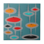 Atomic Mid-century Inspired Abstract Ceramic Tile at Zazzle