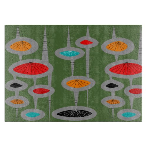 Atomic Mid-Century Inspired Pattern  Cutting Board