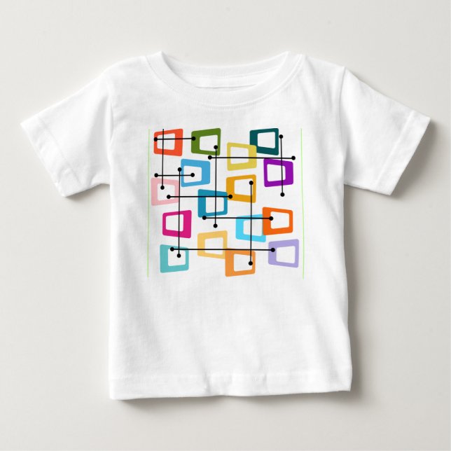 Atomic Mid-Century Modern Baby T-Shirt (Front)