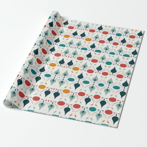 Atomic Mid Century Modern Christmas Wrapping Paper