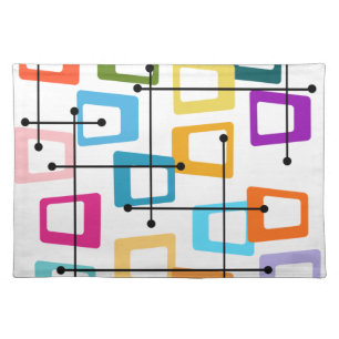 Atomic Mid-Century Modern Cloth Placemat