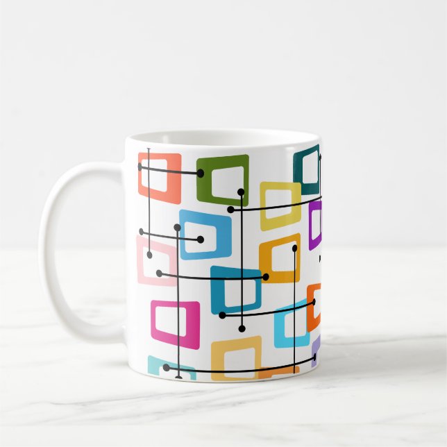 Atomic Mid-Century Modern Coffee Mug (Left)