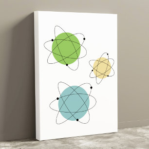 Atomic Mid Century Modern Wrapped Canvas Print