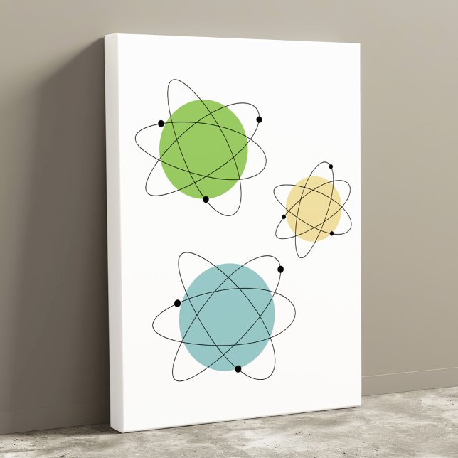 Atomic Mid Century Modern Wrapped Canvas Print (Creator Uploaded)