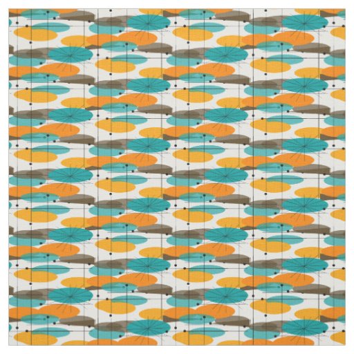 Atomic Mid-Century Ovals Pattern Fabric