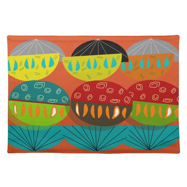 Atomic Mid-Century Whimsical Placemats #5 (Front)