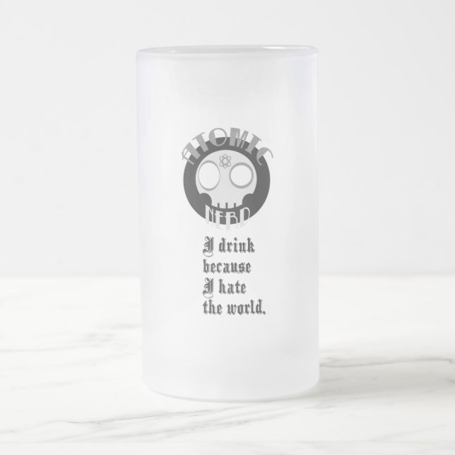 Atomic Nerd super villan frosted mug (Center)
