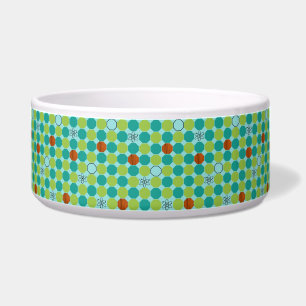 Atomic Octagons Ceramic Pet Bowl