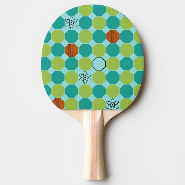 Atomic Octagons Ping Pong Paddle (Front)