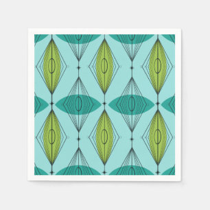 Atomic Ogee and Starbursts Paper Napkins