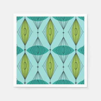 Atomic Ogee And Starbursts Paper Napkins by StrangeLittleOnion at Zazzle