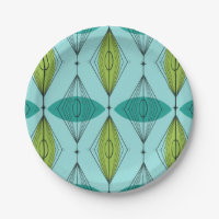 Atomic Ogee and Starbursts Paper Plates
