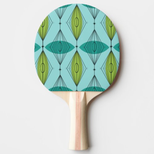 Atomic Ogee and Starbursts Ping Pong Paddle