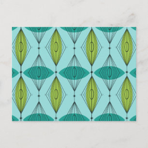 Atomic Ogee and Starbursts Postcard