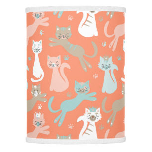 Atomic Orange Cats Lamp Shade