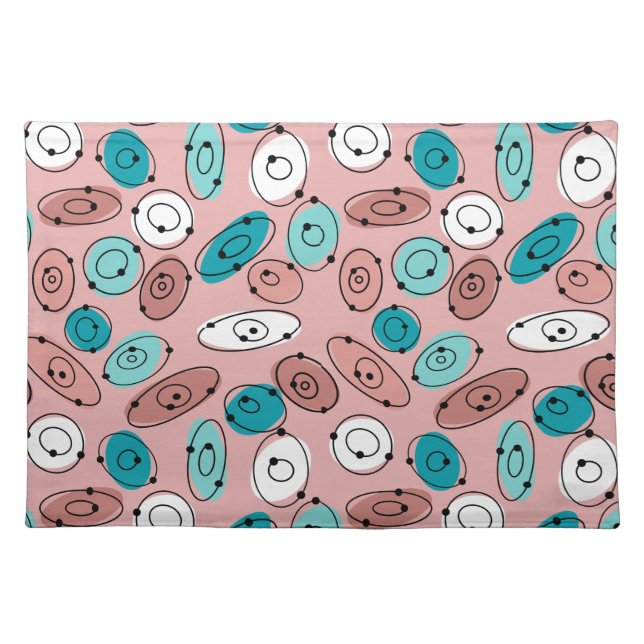 Atomic Ovals  Cloth Placemat (Front)