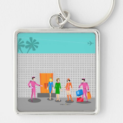 Atomic Palm Springs Premium Square Keychain