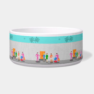 Atomic Palm Springs Stewardess Ceramic Pet Bowl