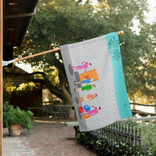 Atomic Palm Springs Stewardess House Flag