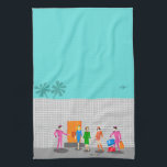 Atomic Palm Springs Stewardess Kitchen Towels<br><div class="desc">You are invited to the social event of the year with this Atomic Palm Springs Stewardess Party kitchen towels design. Join these three vintage flight attendants from rivaling airlines as they check into their kitschy 1960s breezy block hotel. One of the fabulously hunky bellhops in a retro hot pink uniform...</div>
