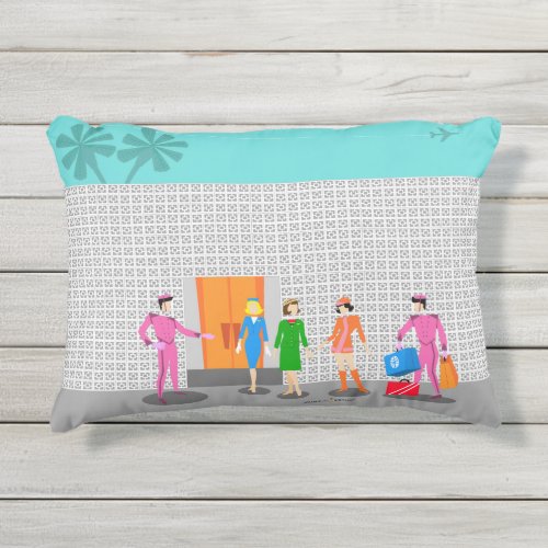 Atomic Palm Springs Stewardess Party Accent Pillow