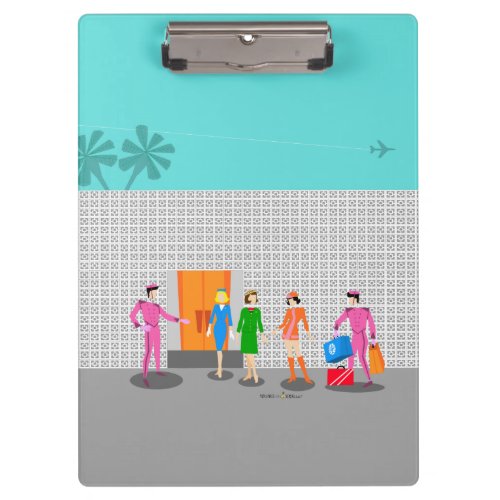 Atomic Palm Springs Stewardess Party Clipboard