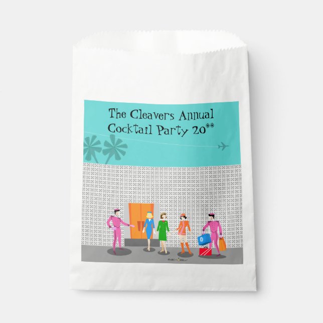 Atomic Palm Springs Stewardess Party Favor Bags (Front)