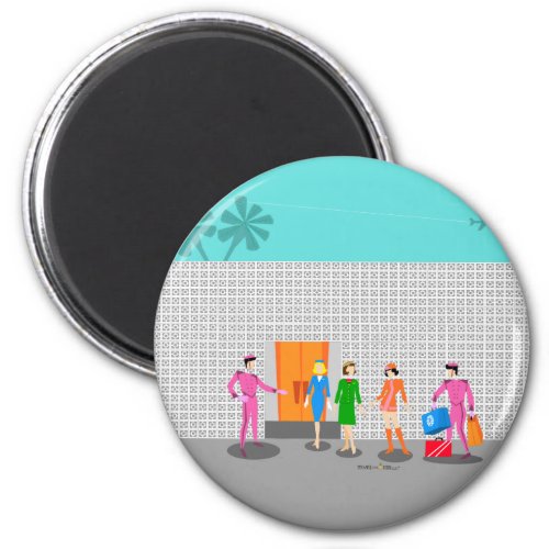 Atomic Palm Springs Stewardess Party Magnet
