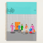 Atomic Palm Springs Stewardess Party Planner<br><div class="desc">You are invited to the social event of the year with this Atomic Palm Springs Stewardess Party planner design. Join these three vintage flight attendants from rivaling airlines as they check into their kitschy 1960s breezy block hotel. One of the fabulously hunky bellhops in a retro hot pink uniform holds...</div>