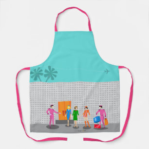 Atomic Palm Springs Stewardess Party Print Apron