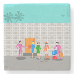 Atomic Palm Springs Stewardess Party Stone Coaster