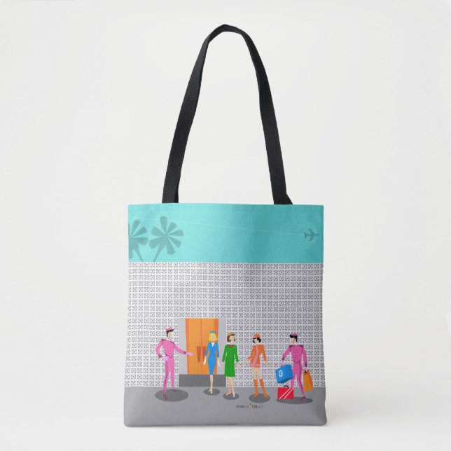 Atomic Palm Springs Stewardess Party Tote Bag (Front)