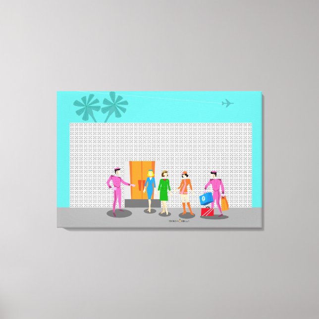 Atomic Palm Springs Stretched Canvas Print (Front)