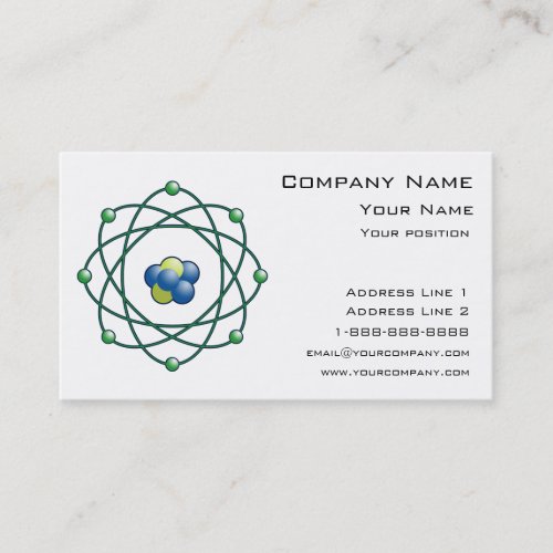 Atomic Particles Business Card Template