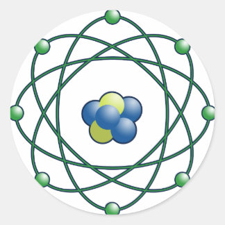 Atomic Particles Classic Round Sticker