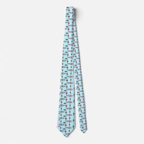 Atomic Pink and Grey Pattern Tie